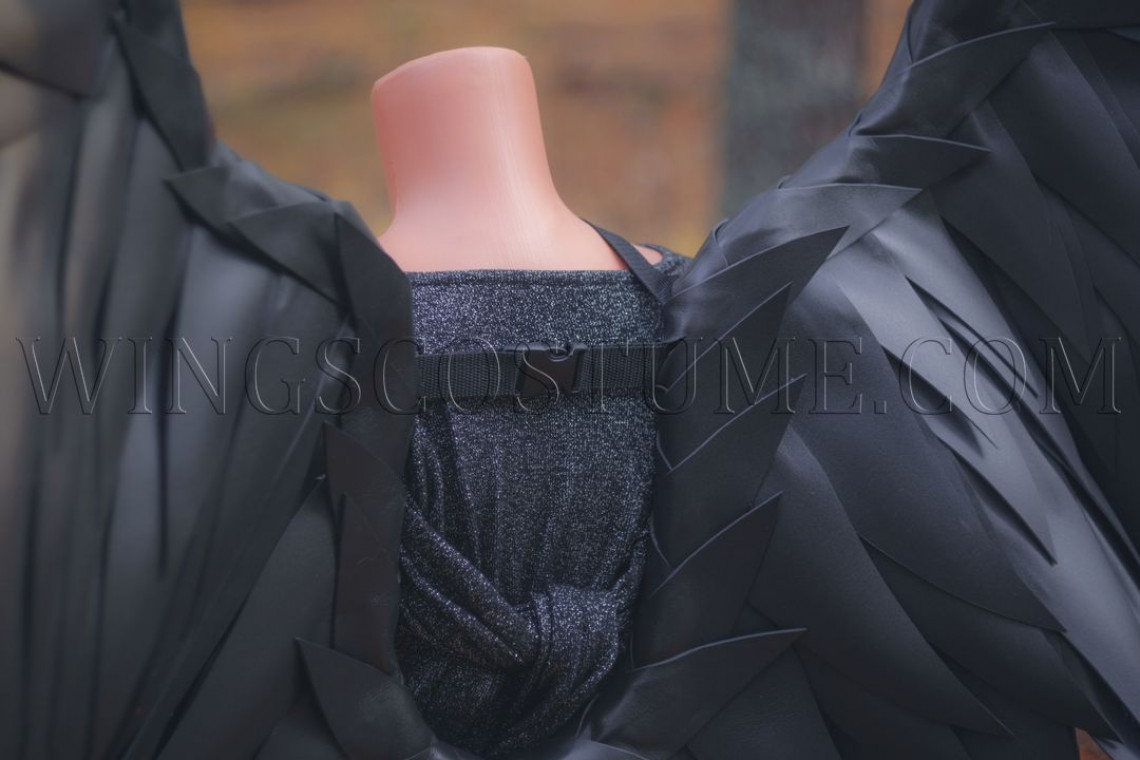 Buy large realistic black angel wings costume "Dark lord"